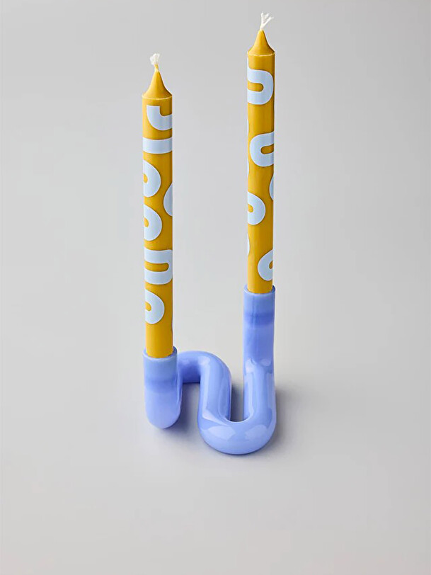 Bougeoir wave bleu - studio about bleu