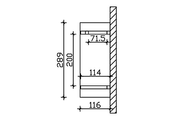 Auvent bois SKAN HOLZ Stralsund 3, 289x116cm, épicéa, traitement coloré chêne clair