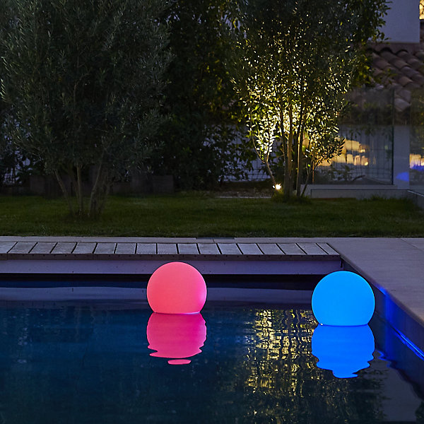 Lot de 2 boules lumineuses sans fil BOBBY Blanc Polyéthylène D30CM