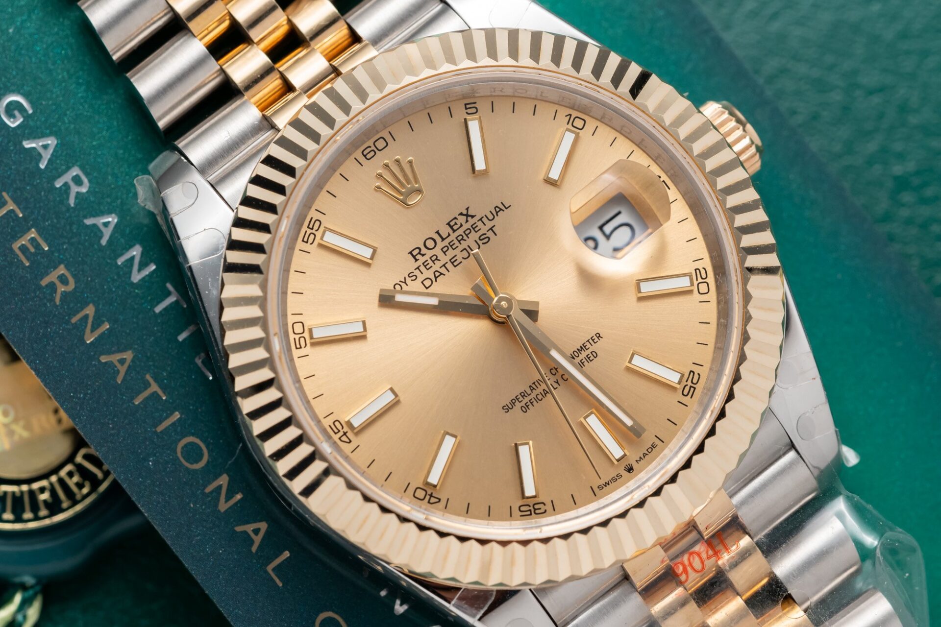 Rolex Datejust SS/RG Plated Gold Dial 41mm Jub Super Clone
