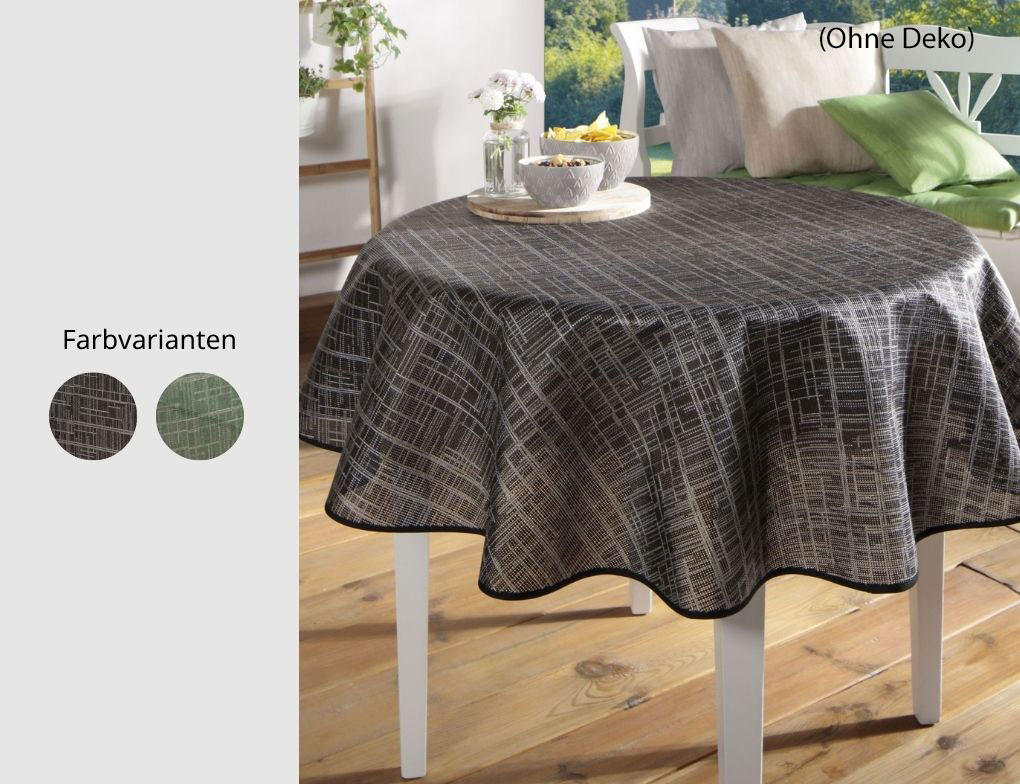 Gartentischdecke Emden Metallic rund