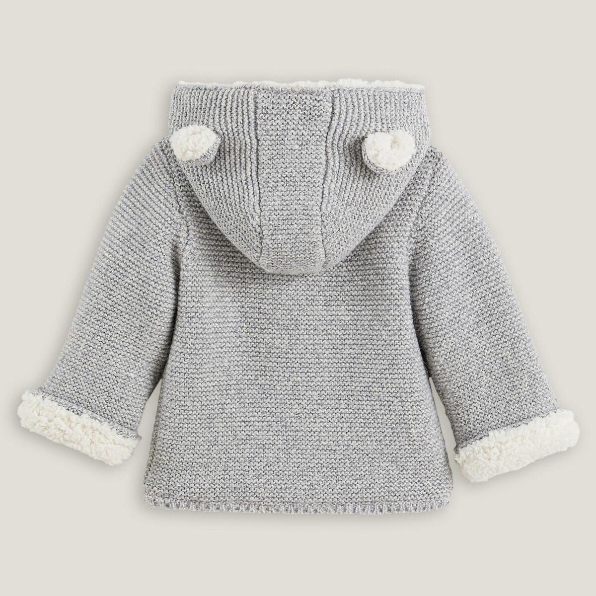 Cardigan à capuche doublé maille peluche
