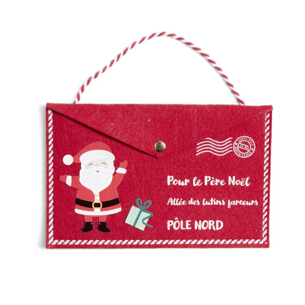 Enveloppe en feutrine pour le père No&euml;l (2 modèles)
