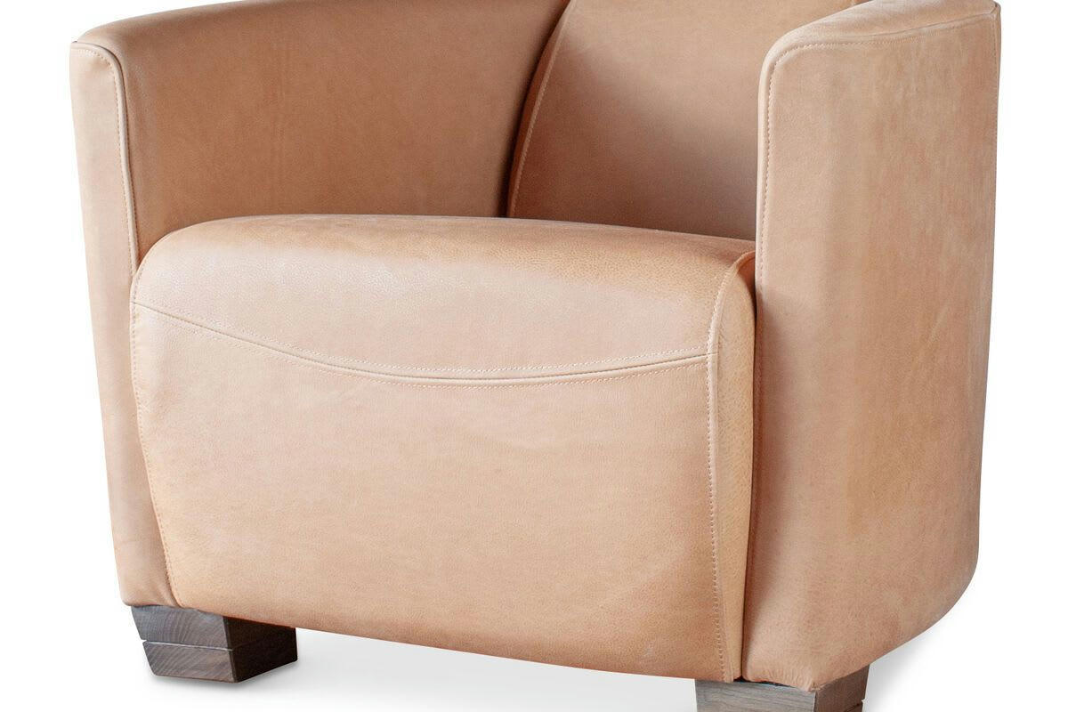 RED BARON - Fauteuil aviateur en cuir pleine fleur camel