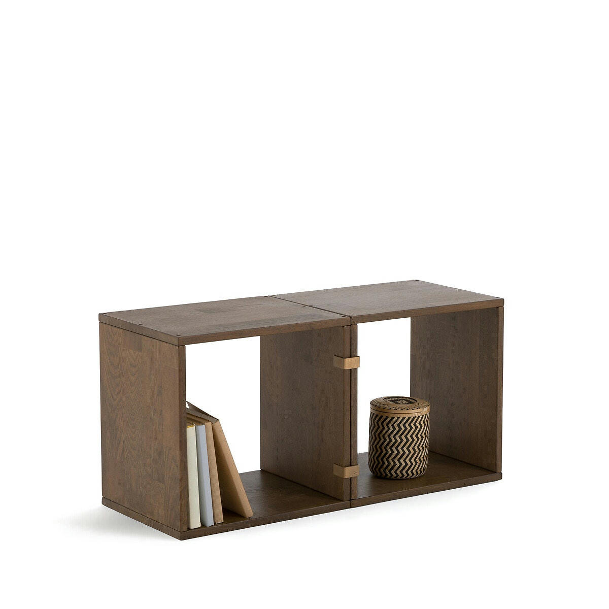 Lot de 2 modules de rangement chêne massif, Edgar