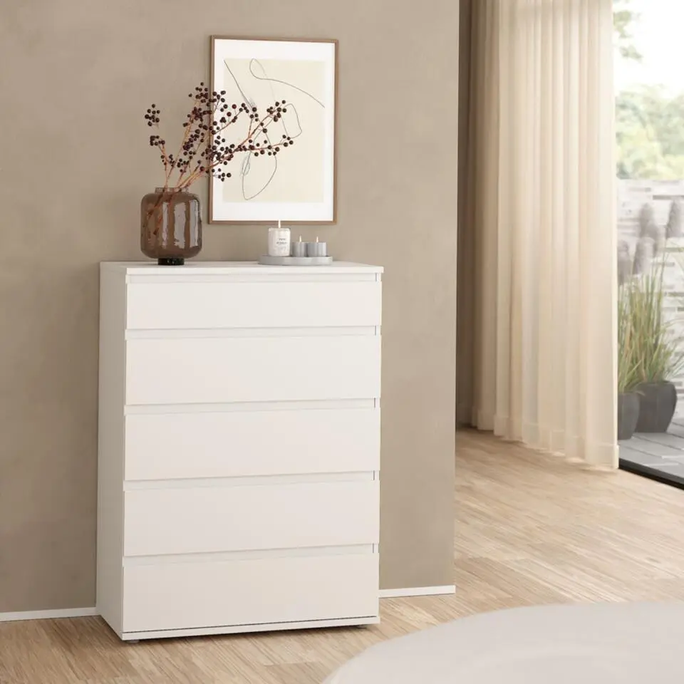 Ladekast Wit - 80x40x105cm - Nova