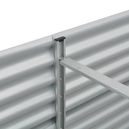 NNEVL Garden Raised Bed 240x80x81 cm Galvanised Steel Silver
