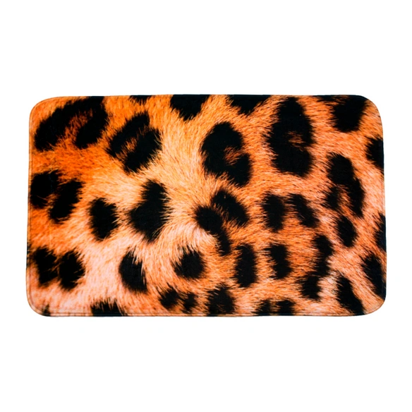 Bad-Accessoire-Set, 3-tlg., Leopardenfell