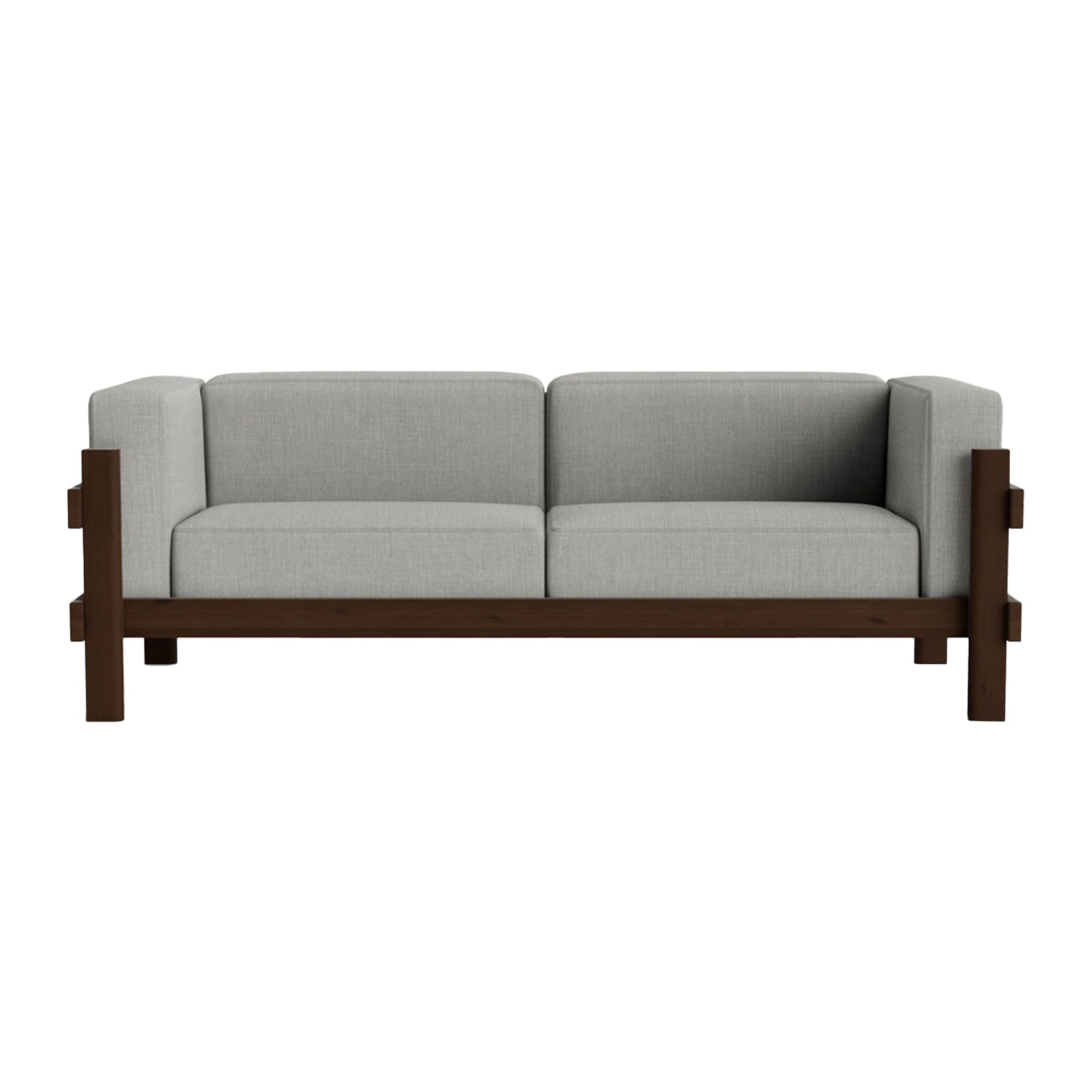 Normann Copenhagen Kube 3-zitsbank - Grijs / Donkerbruin