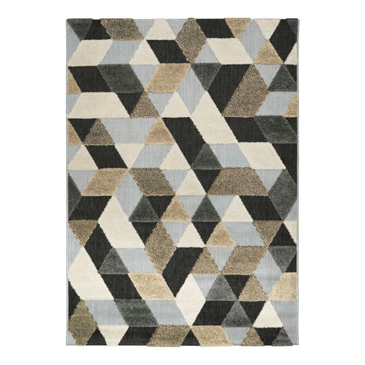 DEHORS-DEDANS - Tapis pour intérieur-extérieur gris, noir et brun 160x230