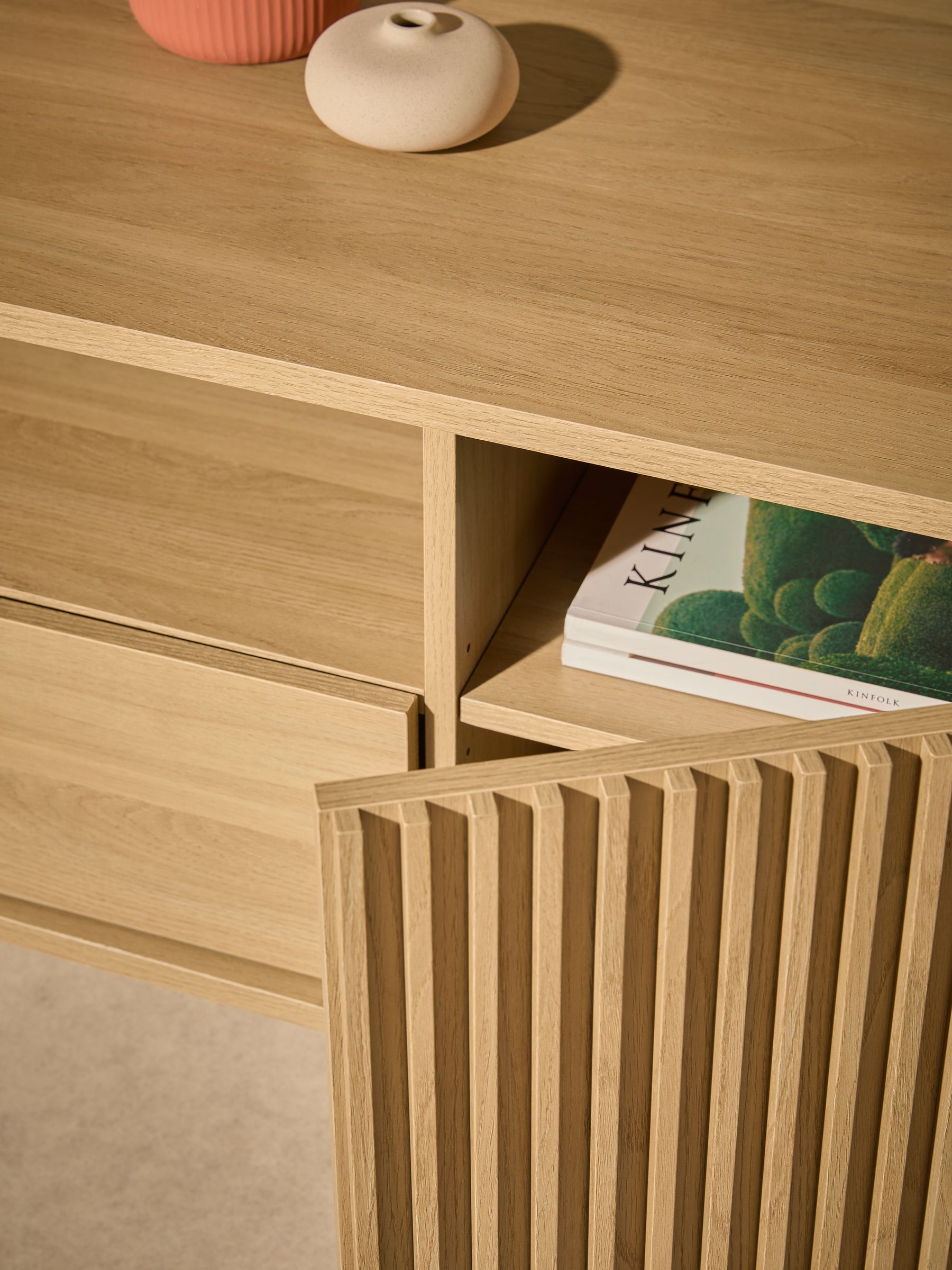 Blaze Corner Up to 50 Inch TV Unit in Oak Effect