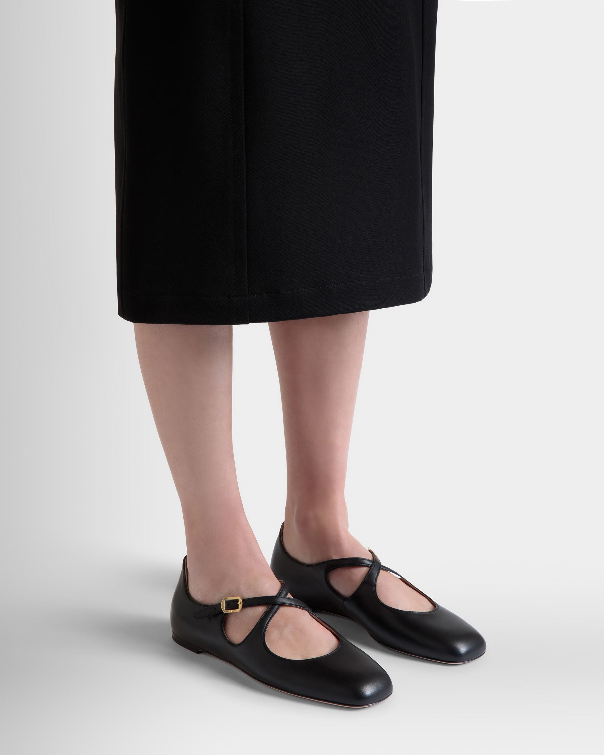 Ballyrina Ballerina Aus Schwarzem Leder
