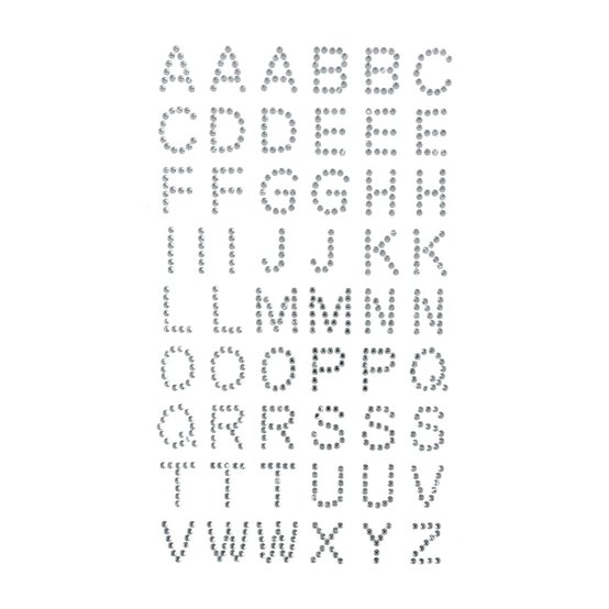 Clear Gem Alphabet Stickers