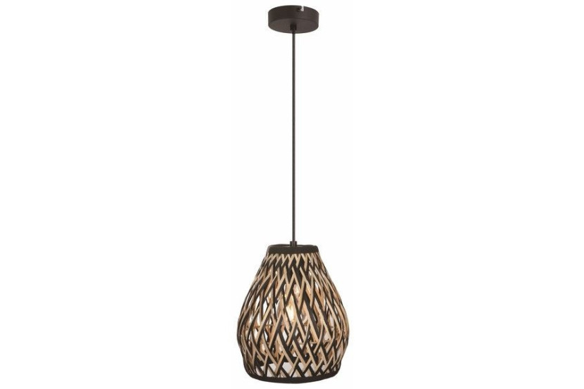 Lampa wisząca czarna Carmina 1xE27x40W wym: 120x20x20 cm Reality
