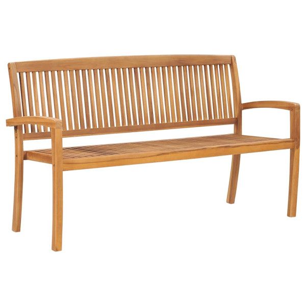 Ławka ogrodowa Brąz 150 cm Drewno tekowe vidaXL