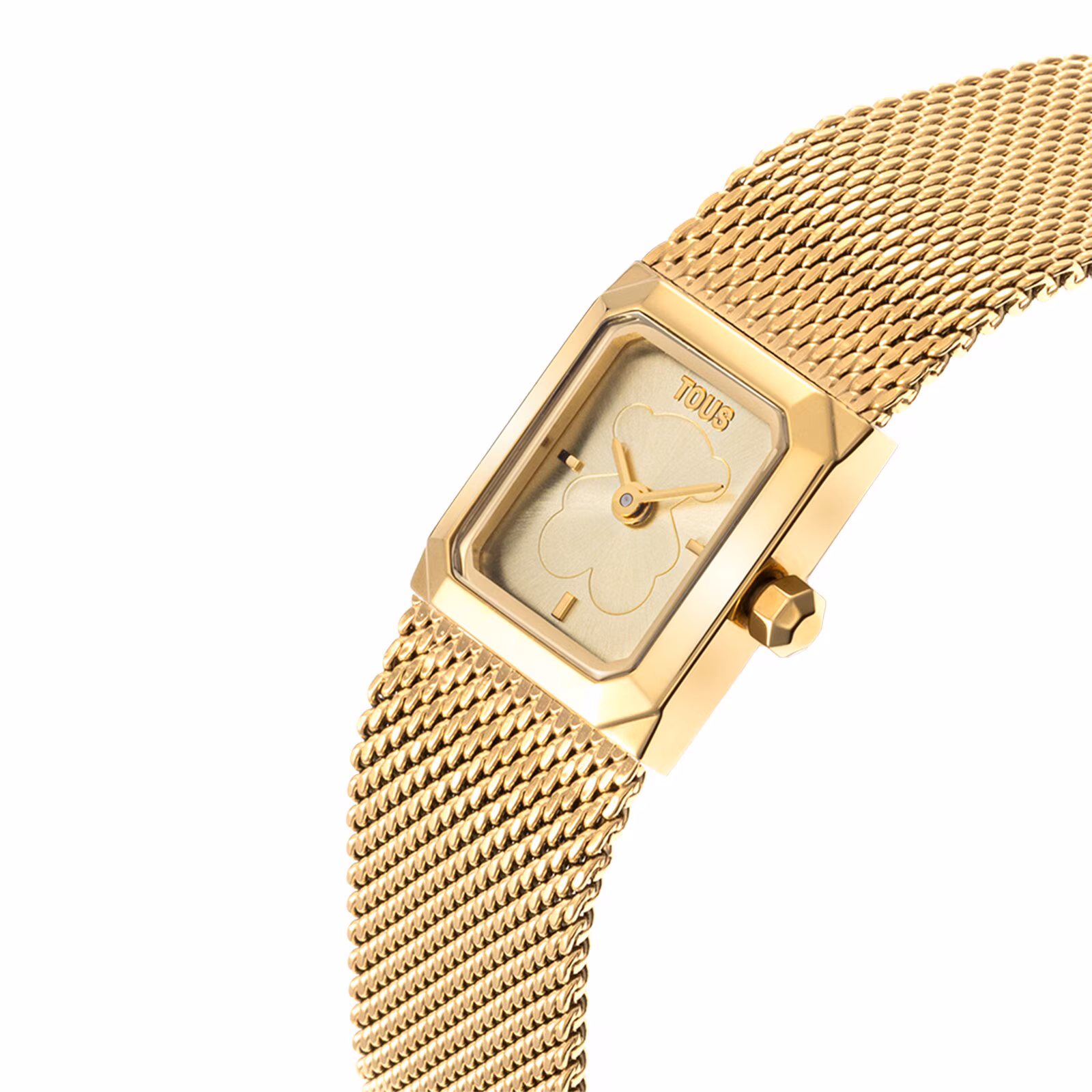 Reloj analógico con brazalete de malla milanesa de acero dorado Mini Mesh