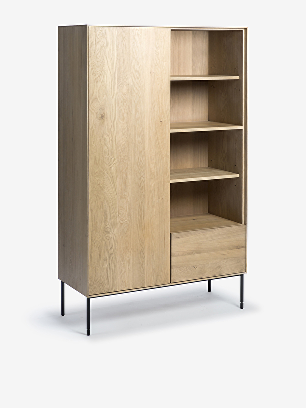 Armoire bird 1 porte 1 tiroir - ethnicraft chene clair