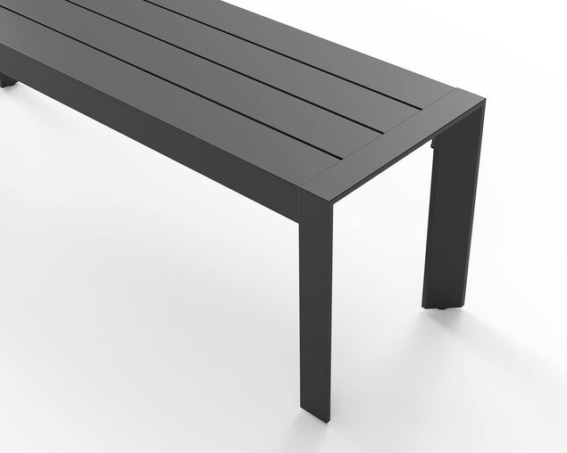 Jette 6 Seater Dining Bench Setting Bundle - Gunmetal Grey