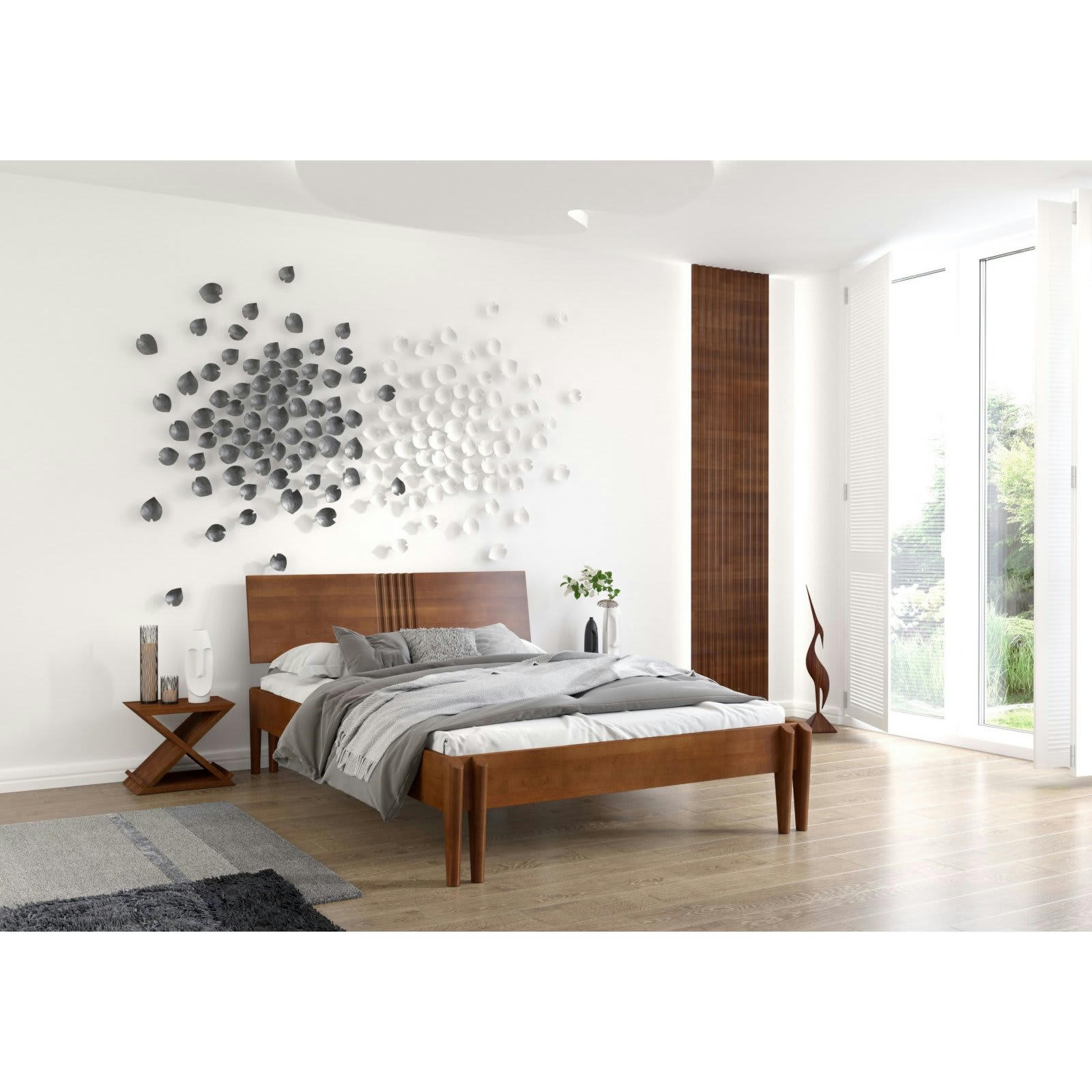 VISBY - Table chevet Bois 42x30x54 cm