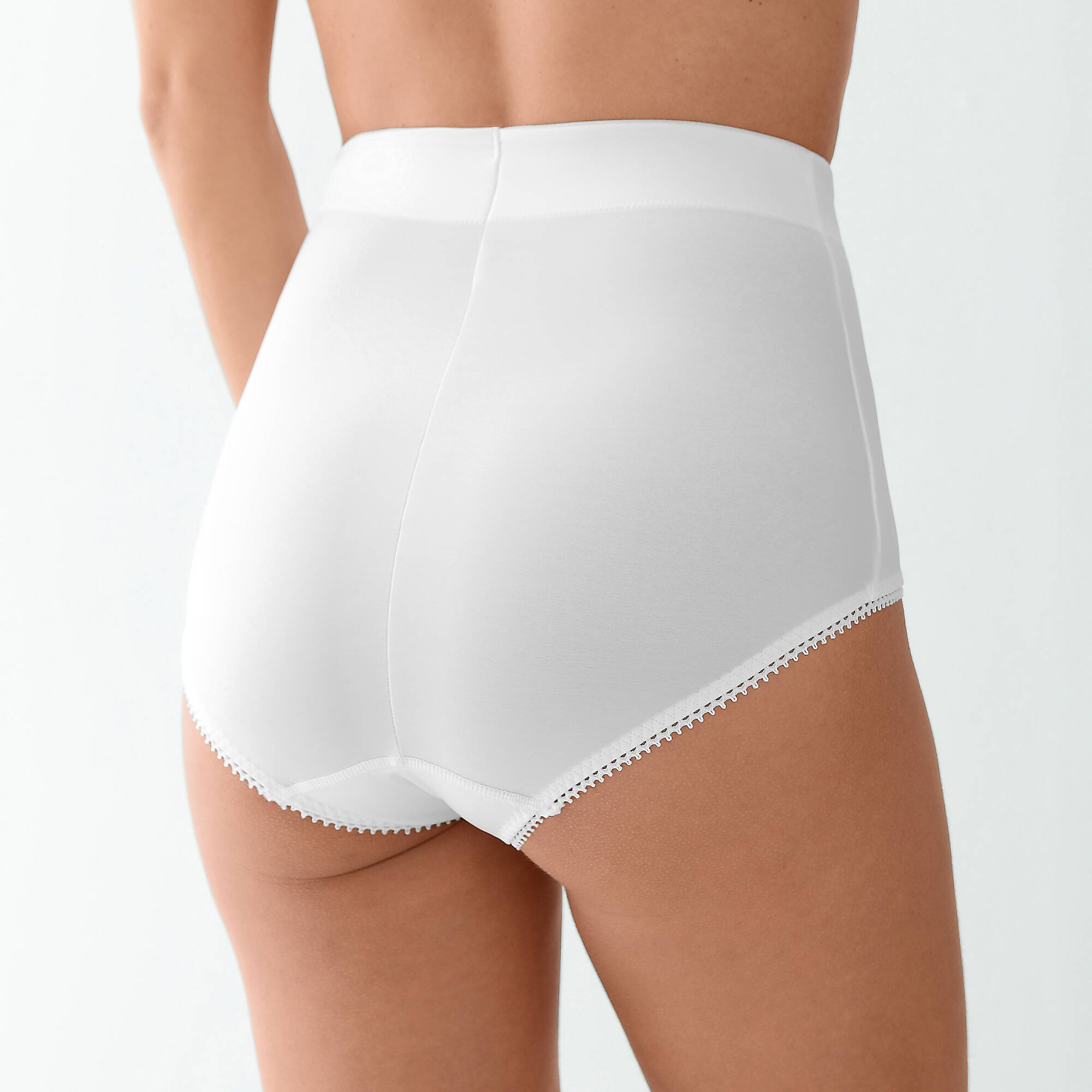 Gaine affinante maille satinée et tulle jacquard - maintien intense