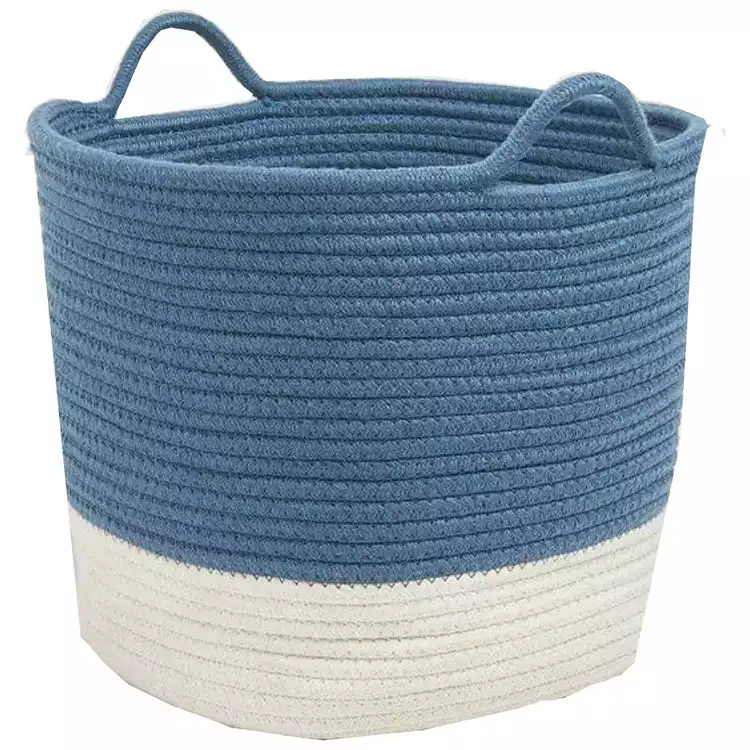 Great Little Trading Company Rope Storage Basket Galaxy Blue