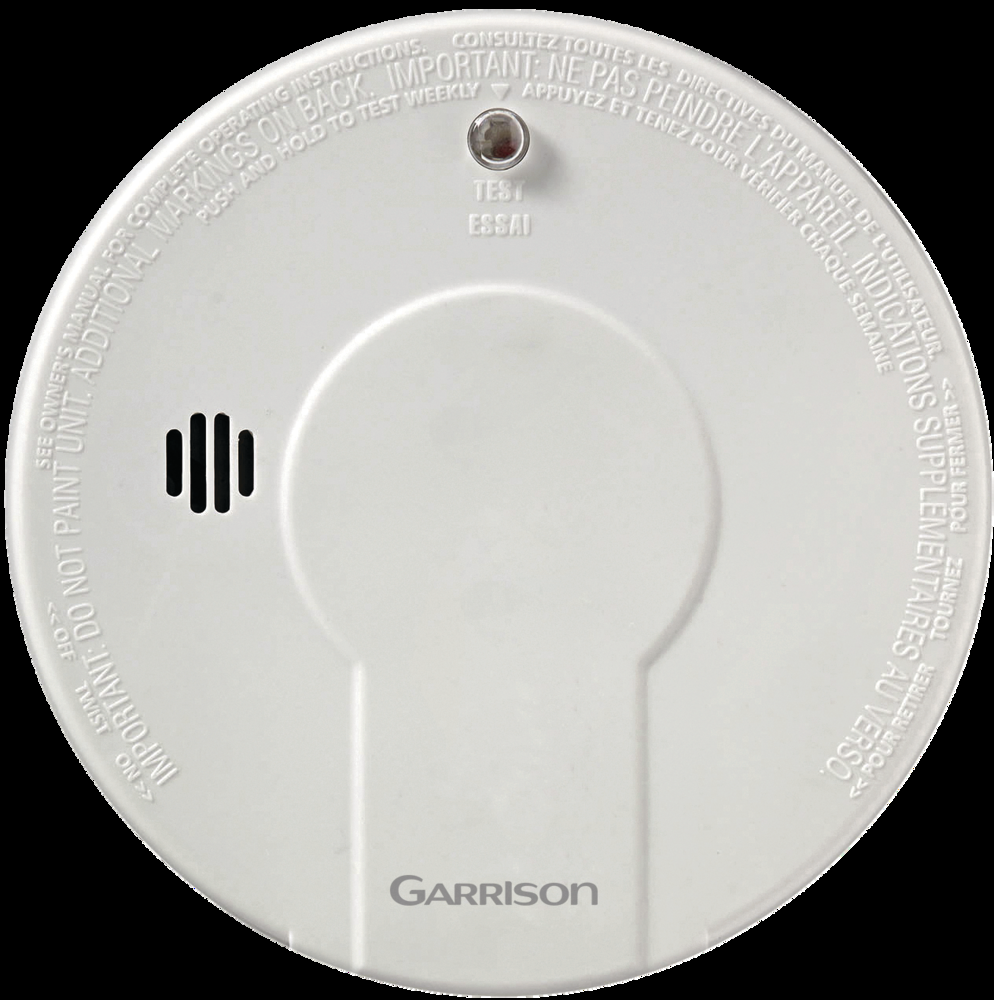 Garrison Smoke Alarm With Hush Button, Batteries Included