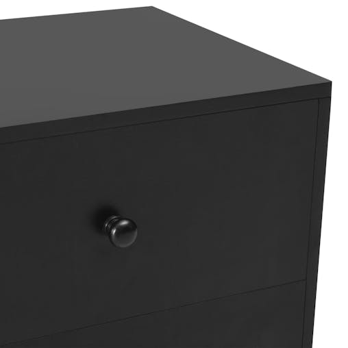 NNEVL Bedside Cabinets 2 pcs Black 40x30x50 cm Solid Pinewood