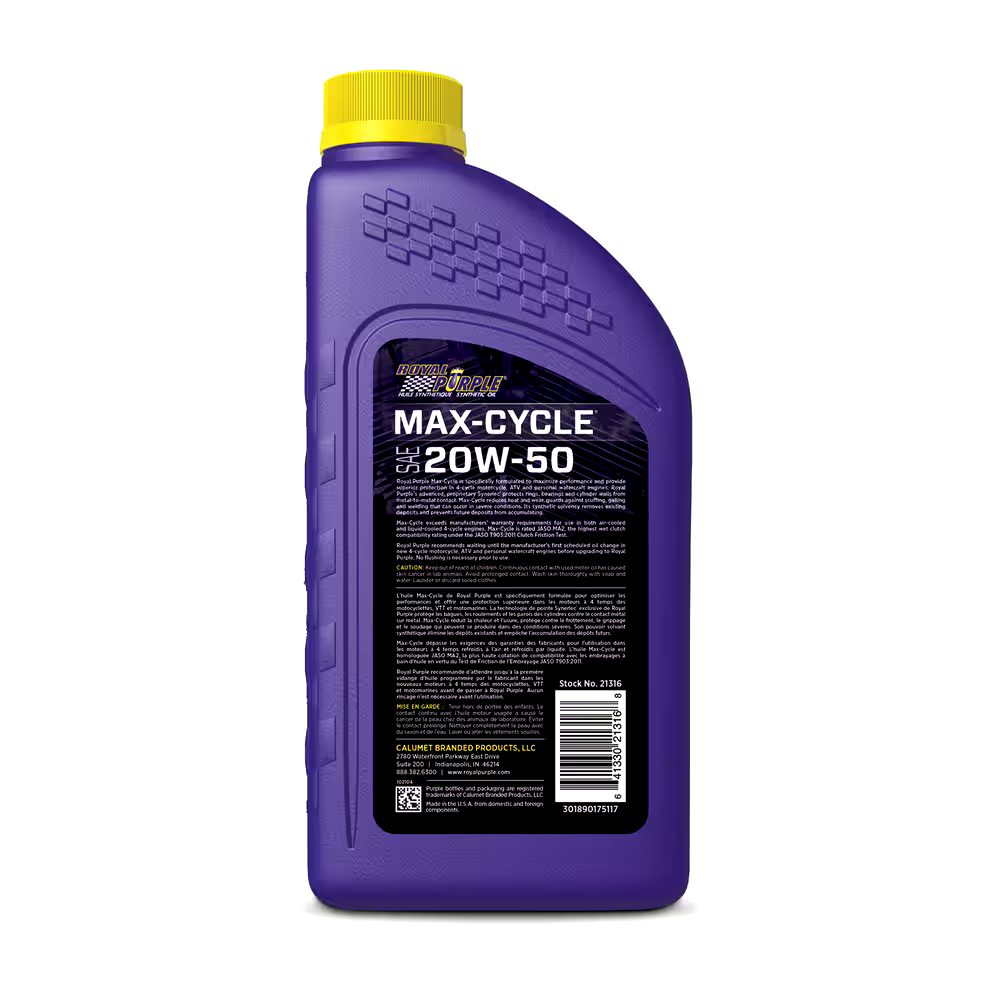 Royal Purple Max Cycle 20W50 Motorcycle & ATV Motor Oil, 946-mL