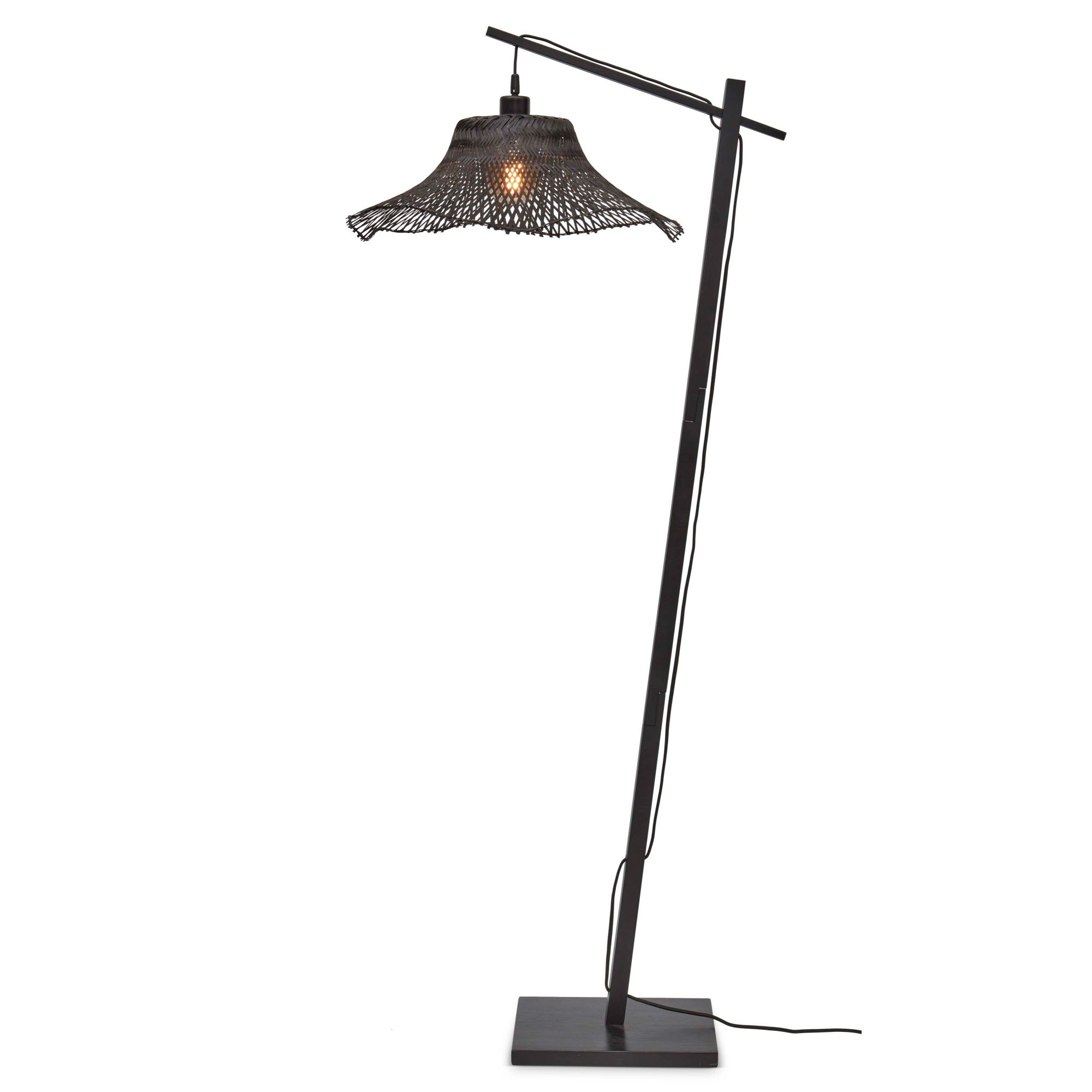 GOOD&MOJO vloerlamp Ibiza - zwart - Ø50cm