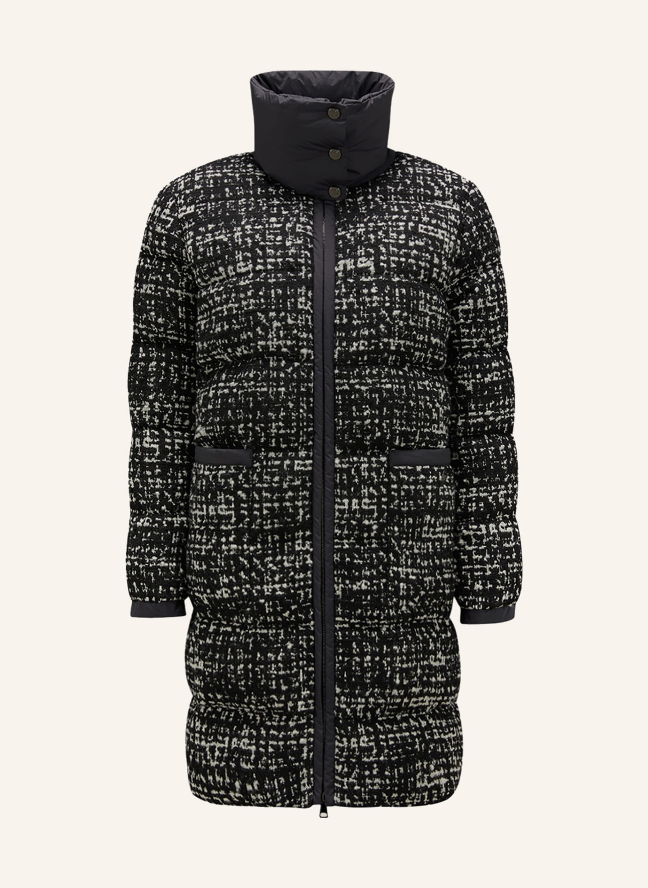 MONCLER Daunenmantel RHONE im Materialmix