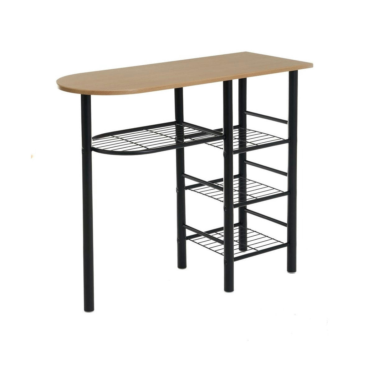 - Ensemble table bar, tabourets, desserte pour petite cuisine bois