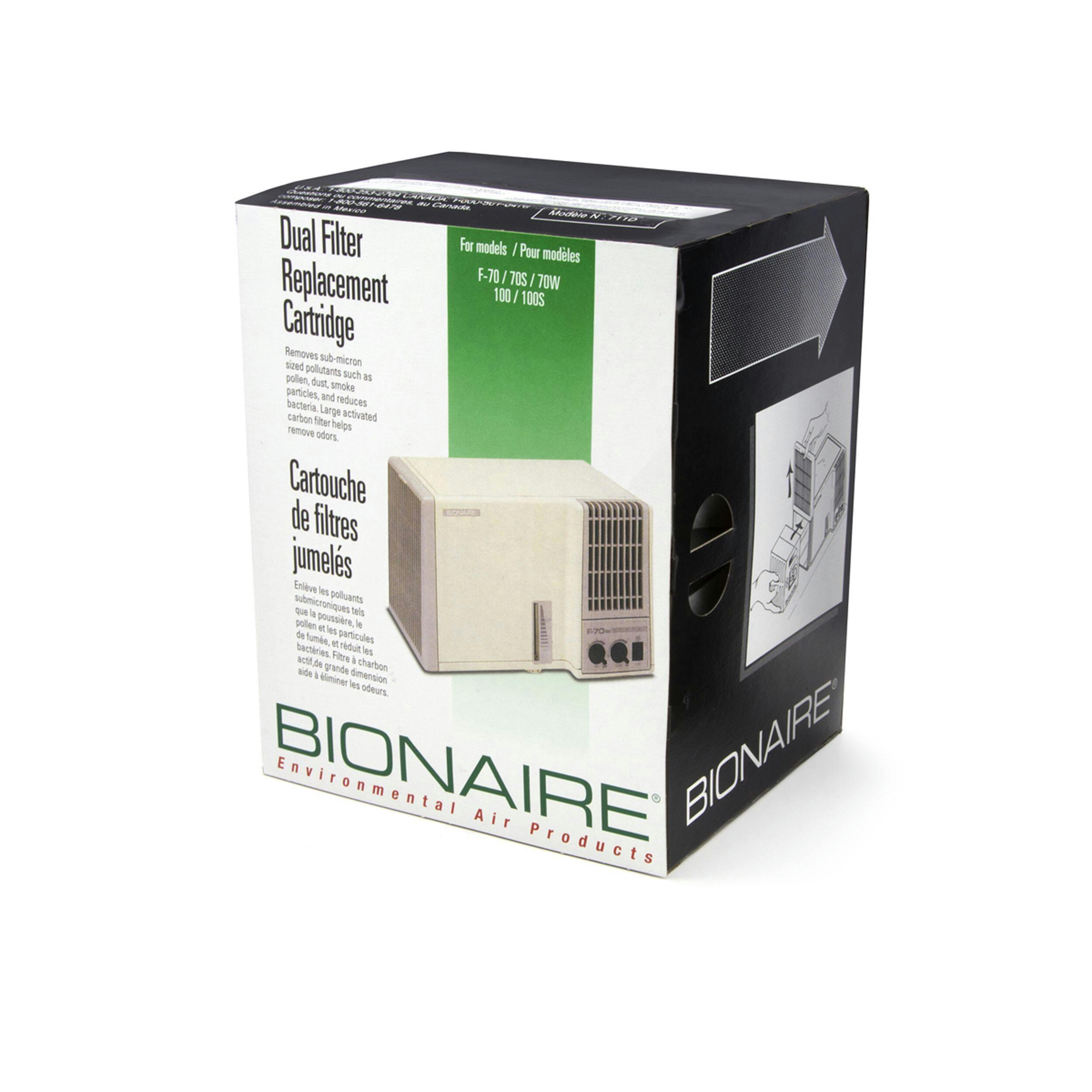 Bionaire Dual Air Purifier Filter Replacement Cartridge, 711D-X