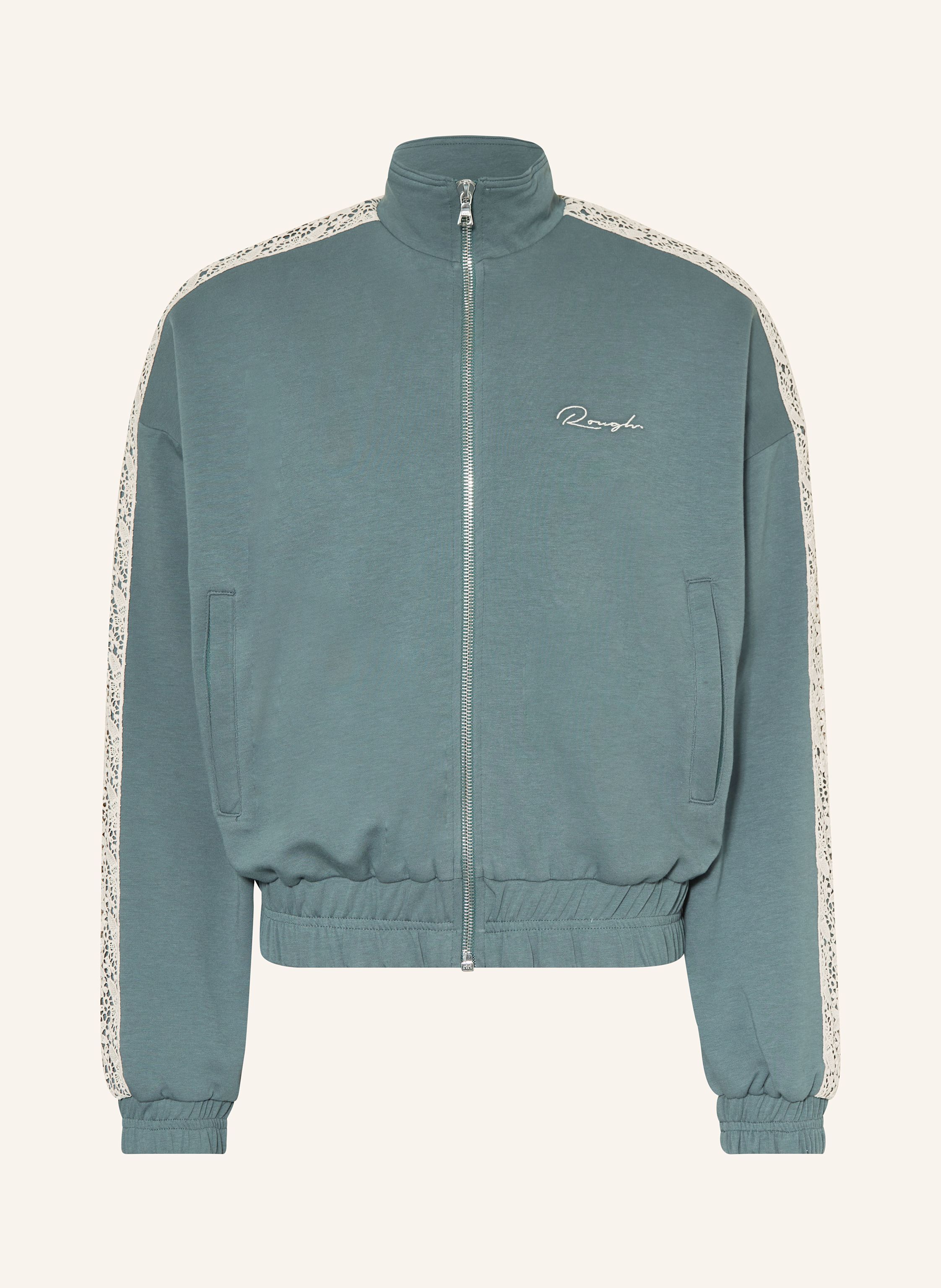 rough. Sweatjacke mit Galonstreifen