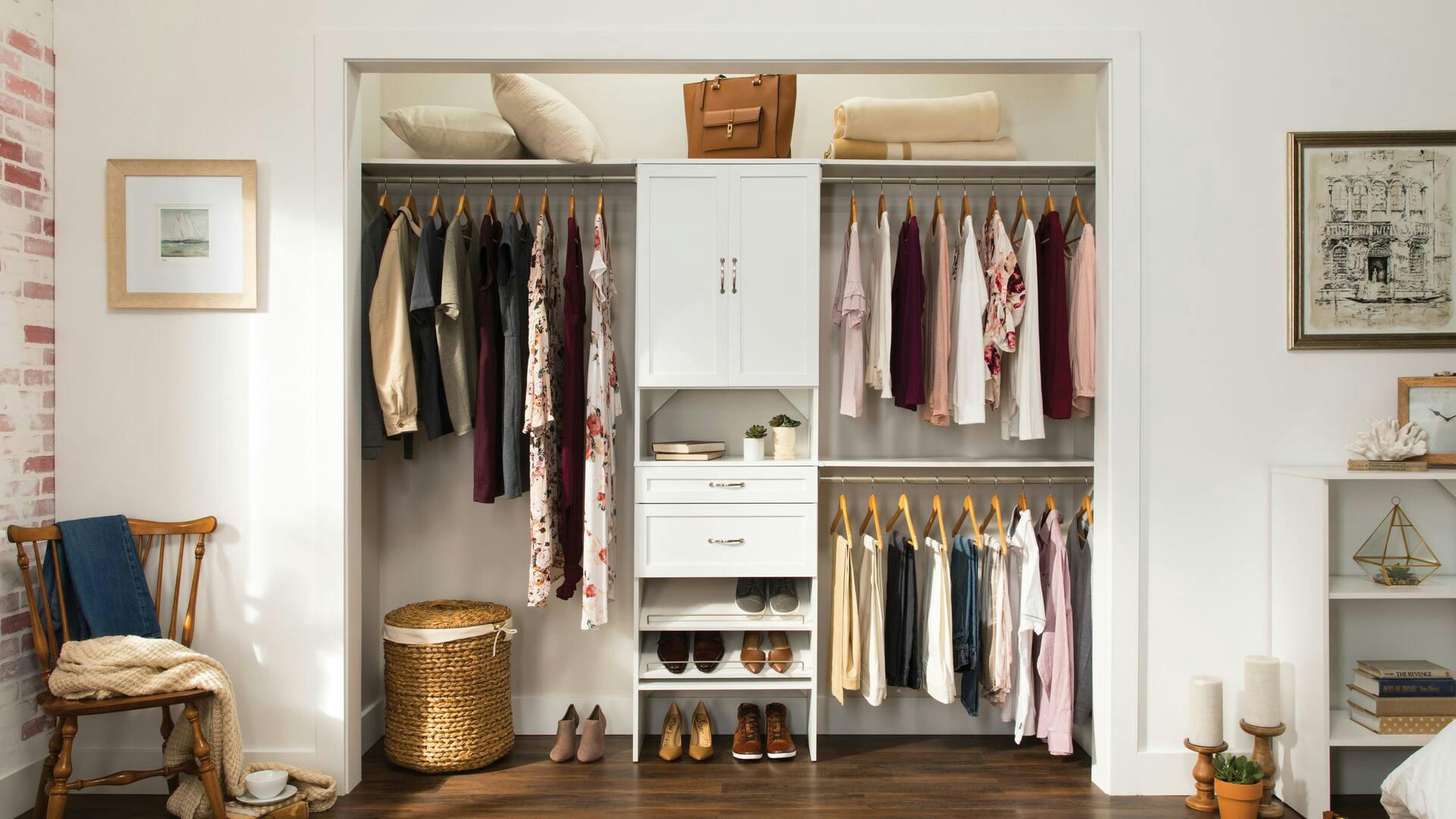 ClosetMaid Suite Symphony Starter Tower Kit, White, 25-in