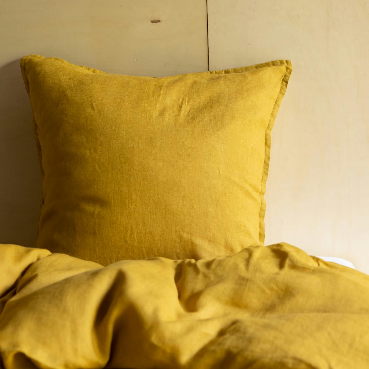 LES ESSENTIELS - Housse de couette fermeture boutons en lin lavé vert d'eau 240x220