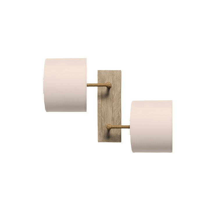 NATURE - Applique murale en bois blanc cassé