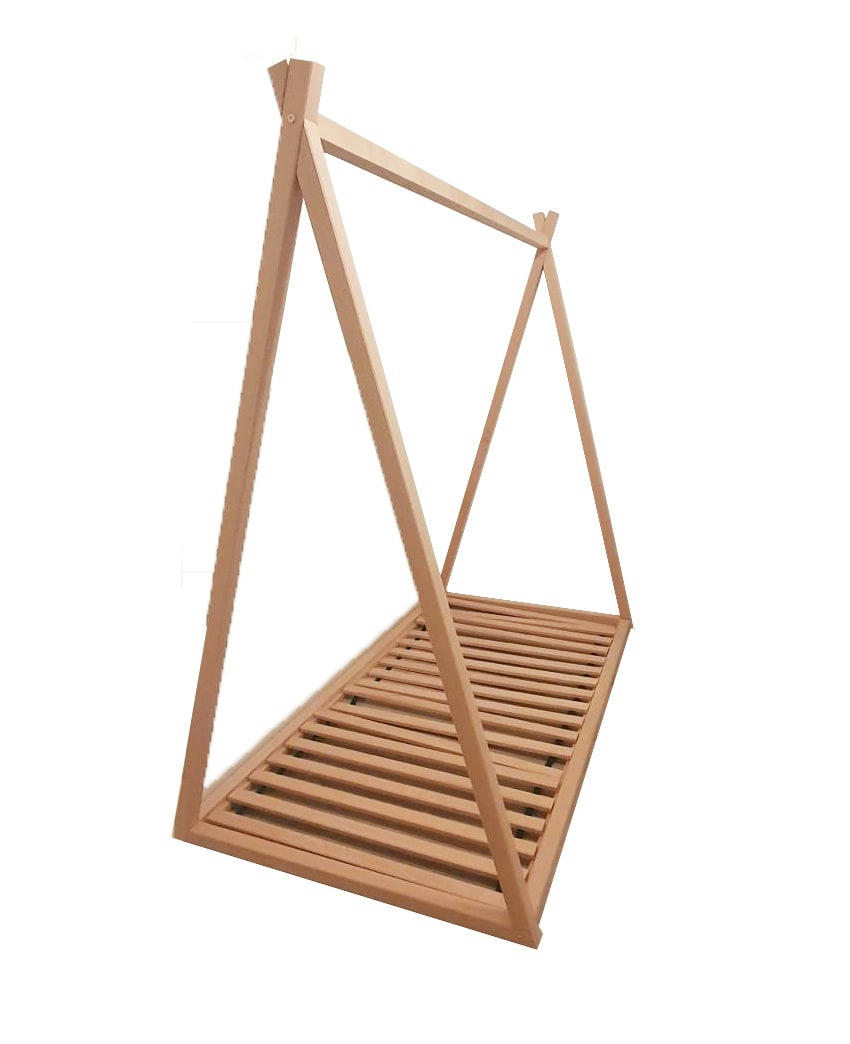 - Lit tipi 90x190 en hêtre massif