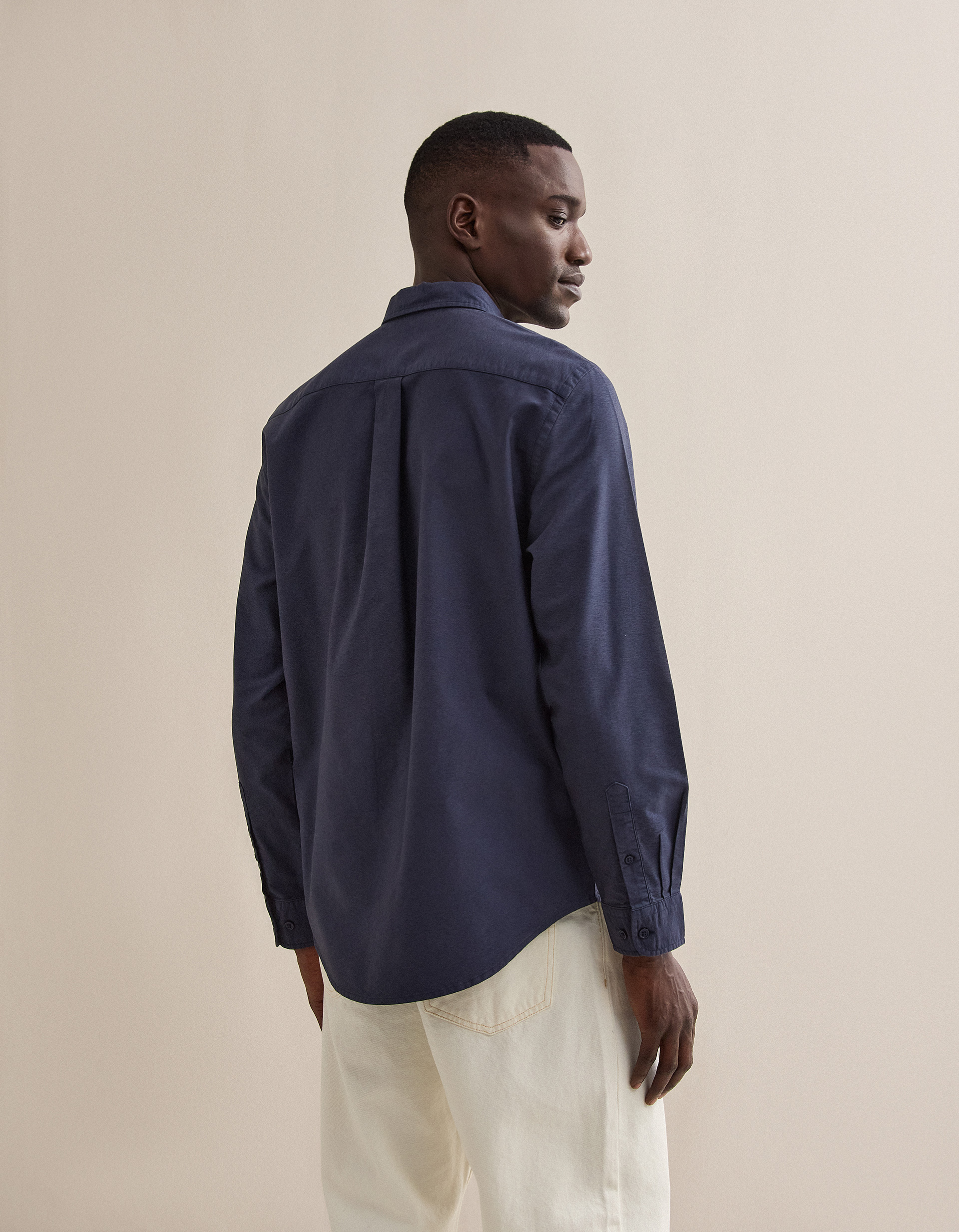 Camisa Oxford, Homem, Azul Escuro