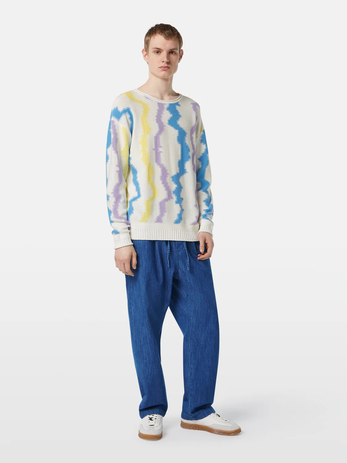 Luna Striped Drop Shoulder Jumper