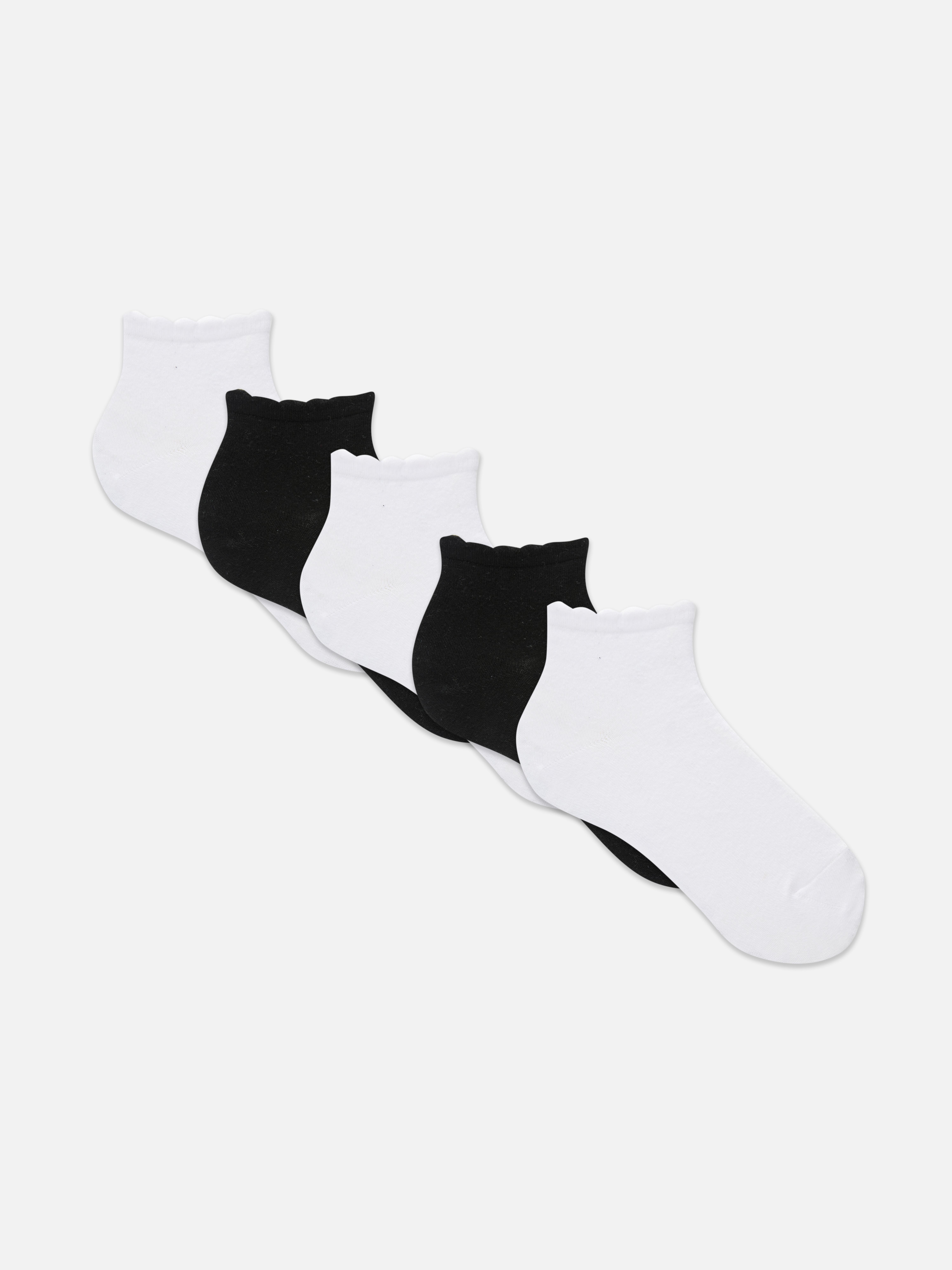 5pk Scalloped Edge Socks