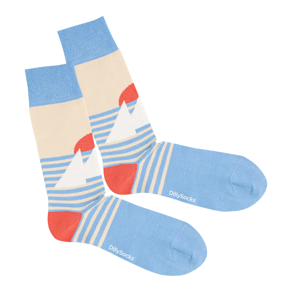 Socken Abstract Sailing