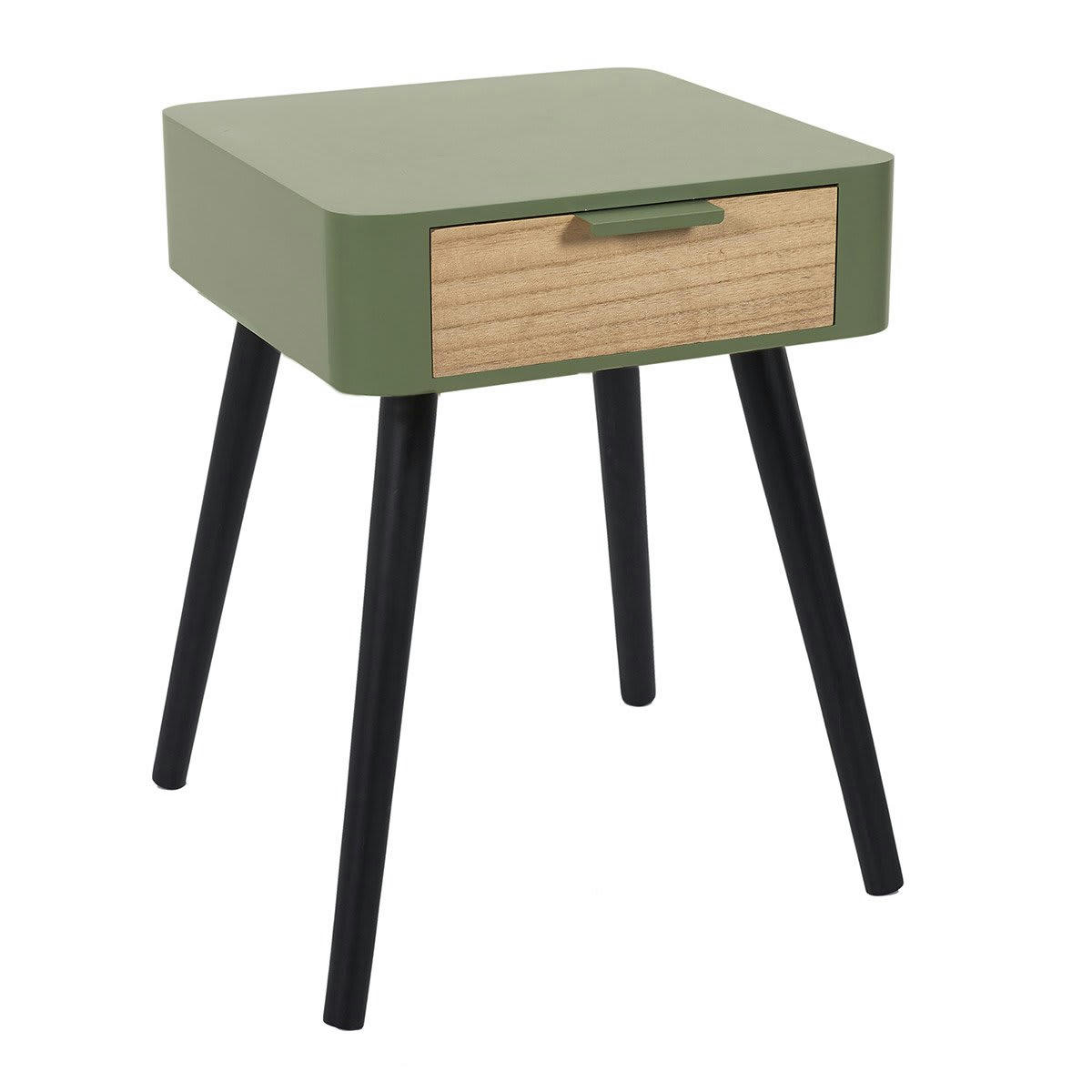 - Table de chevet 1 tiroir bois vert