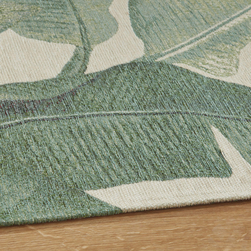 PRESSANA - Tapis tissé jacquard à motif tropical multicolore, 155x230