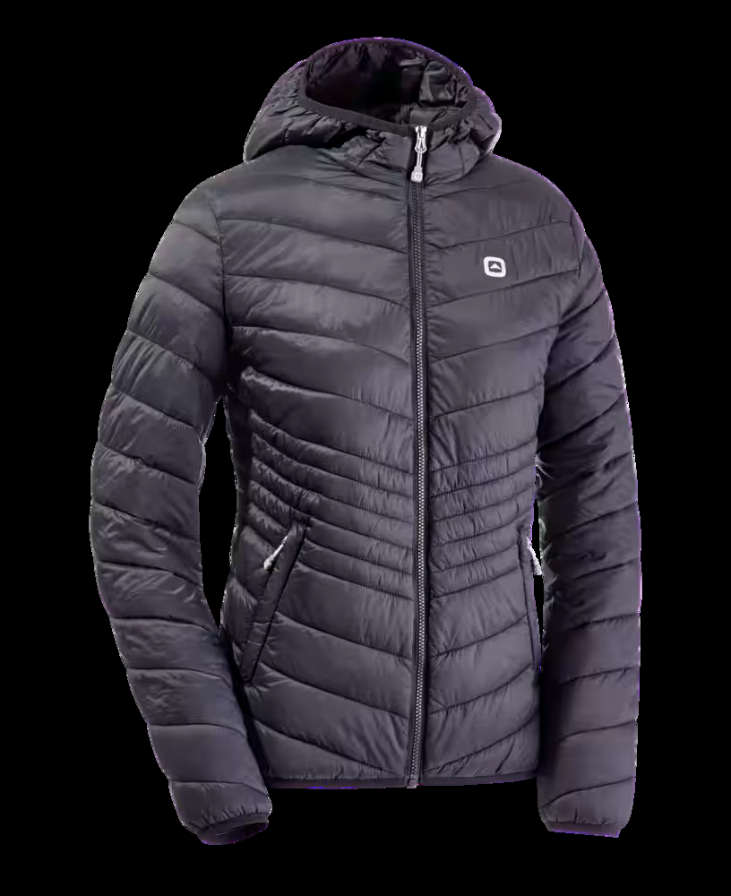Outbound Women's Charlotte Packable Insulated Winter Puffer Jacket Water-Resistant, Black