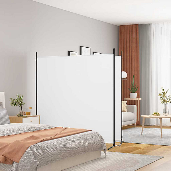 Cloison de séparation 2 panneaux Blanc 348x180 cm Tissu vidaXL