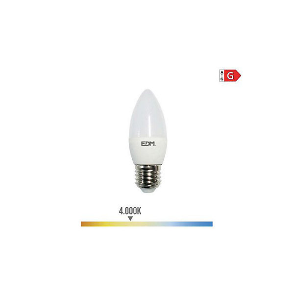 Ampoule LED bougie - EDM - 5W 400 lm 4000k - lumière du jour