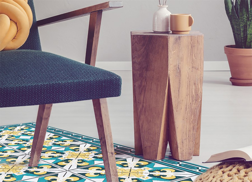 Modny winylowy dywan Geometryczne romby 60 x 90 cm