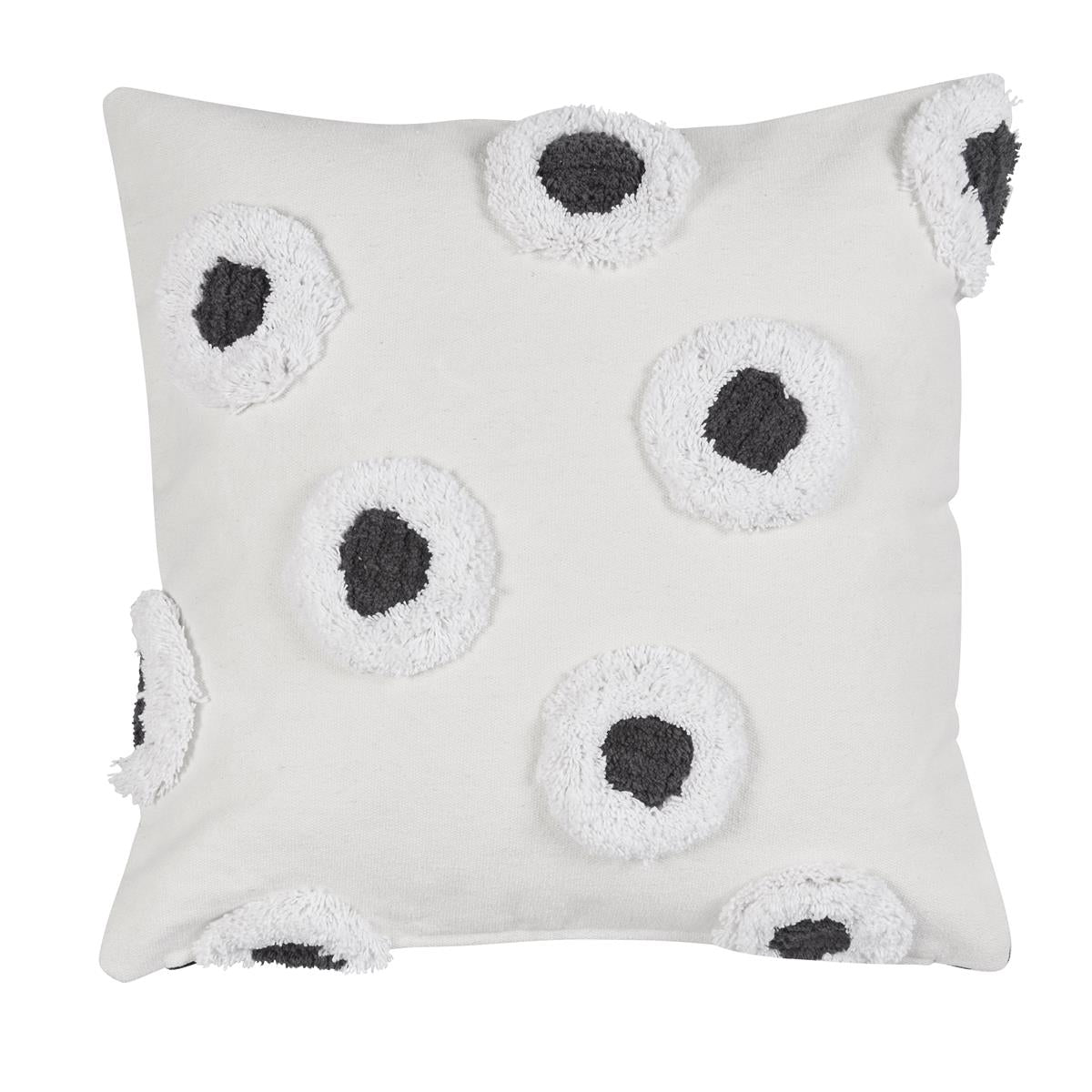 vtwonen decoratiekussen Stripe and Eye - 50x50 cm - naturel