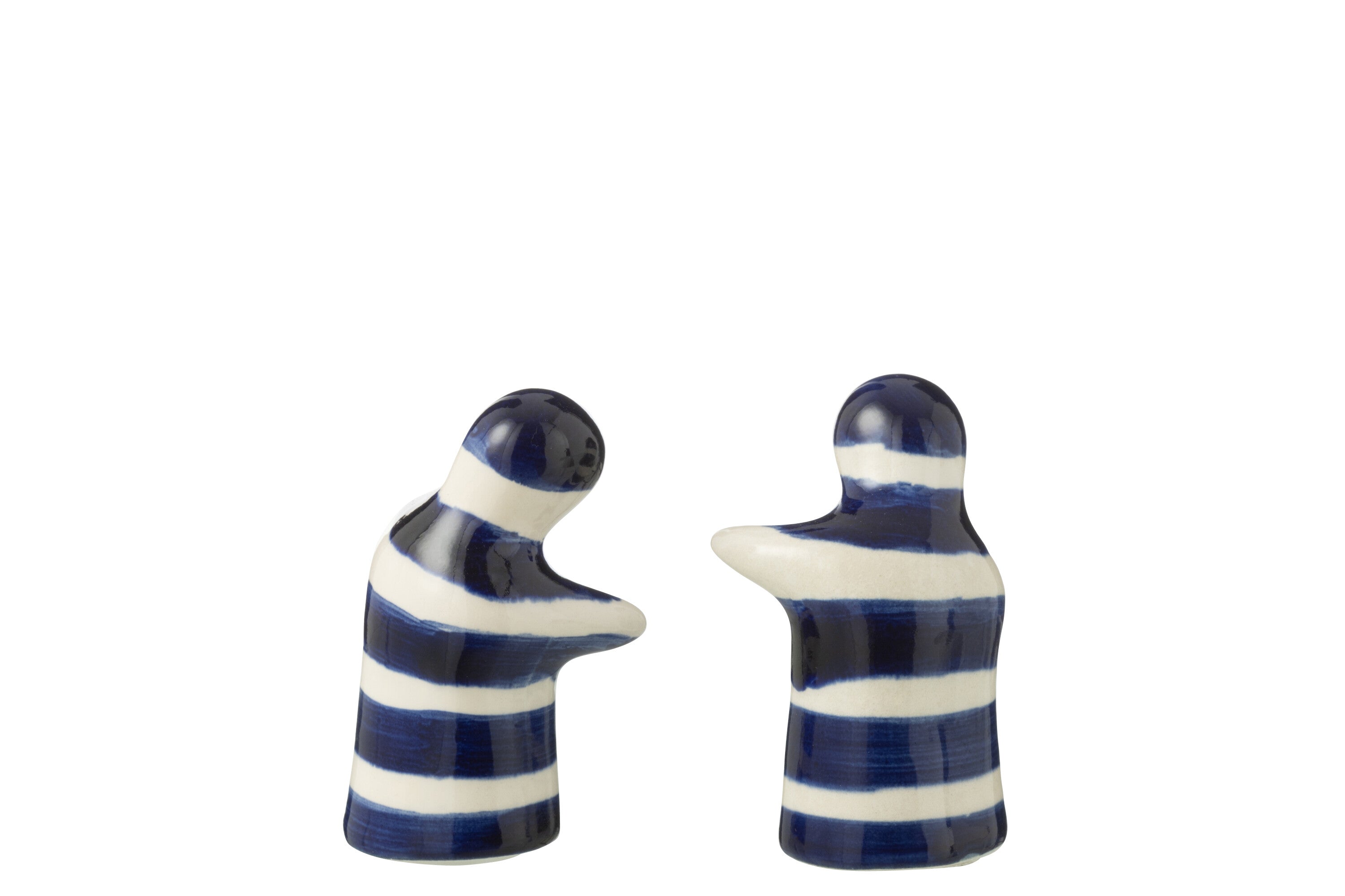 J-Line peper- en zoutmolen set Granada Stripes - keramiek -