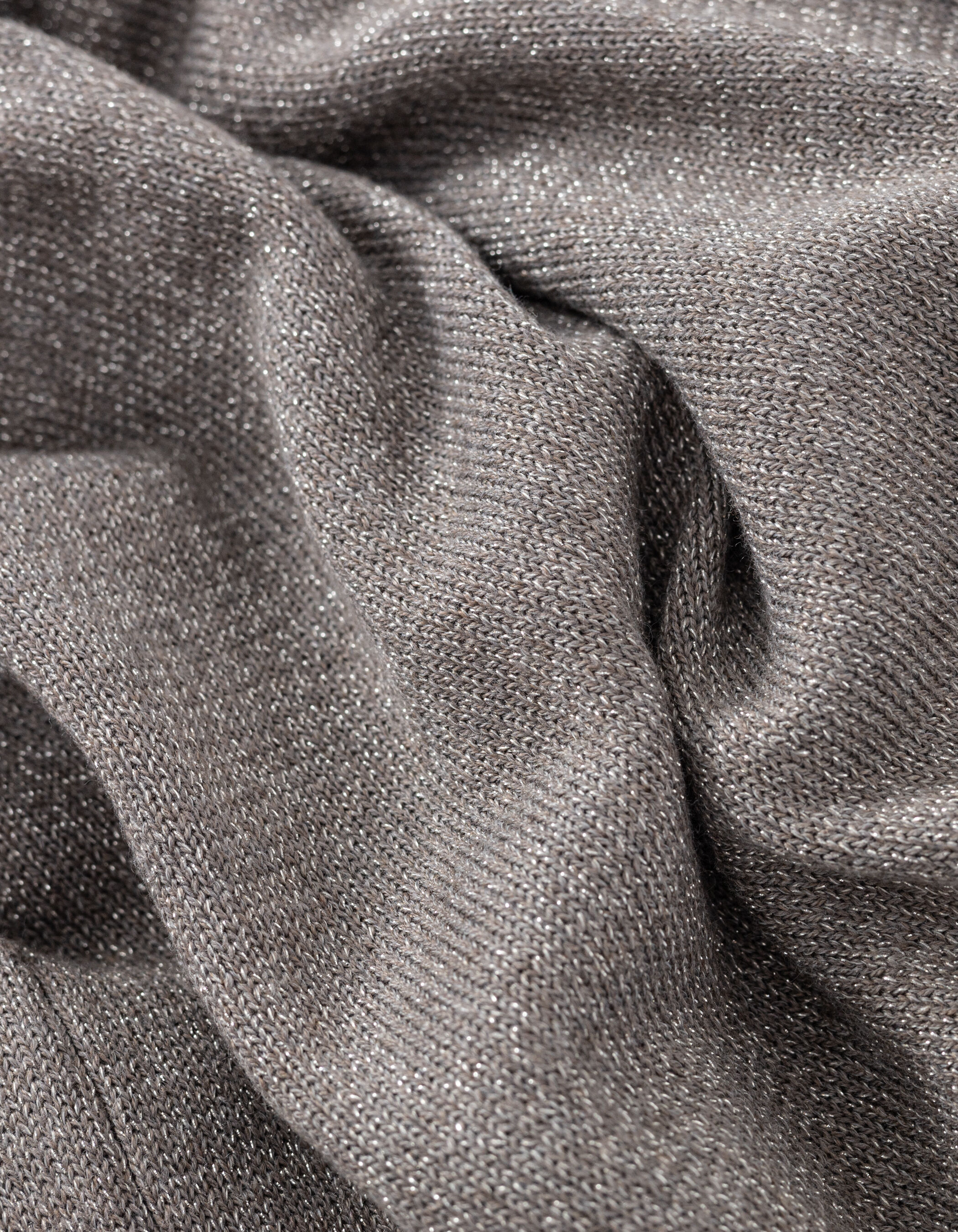 Cardigan sésame tricot pailleté motif chevrons ajouré dos Femme